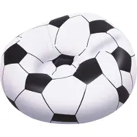 Bestway Voetbal Zitzak - Zwart / Wit - 114x112x71 cm