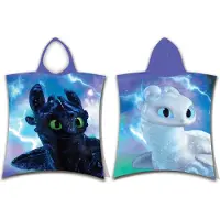 SimbaShop Hoe Tem je een Draak Poncho Toothless & Light Fury - 50x110 cm - Katoen
