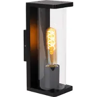 Lucide SLIGO - Wandlamp Binnen/Buiten - 1xE27 - IP54 - Zwart
