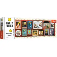 Trefl puzzel 1000 stukjes - SmileyWorld Gallery kleurrijk karton.