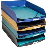 Exacompta Neo Deco Brievenbakje Stapelbaar A4 Maxi Kleurenassortiment Pak van 4