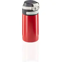 Leifheit thermosbeker Flip - 350 ml - RVS - rood