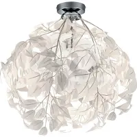 TRIO Plafondlamp Leavy 38cm grijswit