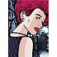 Dino Bikes POP ART - MYSTERIEUZE VROUW 1000-delige puzzel, NIEUW