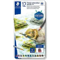 Staedtler aquarel potlood, metalen doos met 12 kleuren