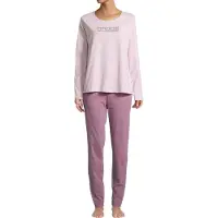 Seidensticker Pyjama 'Soft Knits' violetblauw