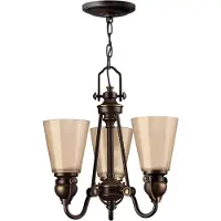 HINKLEY LED Kroonluchter | 3X E27 Max 60W | Dimbaar | Olde Bronze