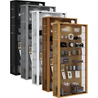VCM Vitrosa Maxi vitrinekast Wandmodel met 2 glazen deuren 8 glazen plankenBeuken decor.