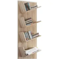 VCM Lansi wandkast Wandbevestiging met 4 schuine plankenSonoma eiken decor.