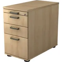 Hjh OFFICE PRO SIGNA SC40 SG - Rolcontainer Hout Eiken met ophangsysteem Greeplijst kunststof