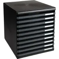 Exacompta ECOBlack Ladekastje Kunststof Donkergrijs 10 Lades 28,8 x 35 x 32 cm