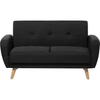 Beliani FLORLI - Slaapbank - Zwart - Polyester