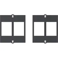 Bachmann maatwerk module frame 2x Keystone met metalen beugel, zwart