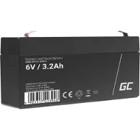 Green Cell 6V 3.2Ah (F1 4.6mm) 3200mAh VRLA AGM accu