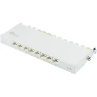 GOOD CONNECTIONS CAT6a Gigabit Desktop Patch Panel 0,5U met 8 poorten - afgeschermd / grijs