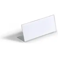 Durable Acryl naambadges voor tafels, L-vorm, 61 x 150 mm, 10 stuks