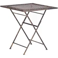 Beliani BORMIO - Tuintafel - Zwart - 70 x 70 cm - IJzer