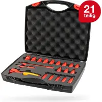 Wiha Ratelsleutelset geïsoleerd 1/4 21-delig incl. koffer - 43025