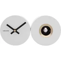 Karlsson Klok Duo Cuckoo Matt White 26 x 13 cm