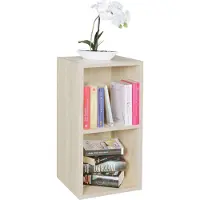 Wohnling Spaanplaat Boekenkast 2 Planken 300 x 300 x 600 mm Bruin, Eiken