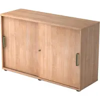Hjh OFFICE PRO BETA 1752S - Walnoot Hoogte van de map | 2 OH Schuifwandkast Greeplijst kunststof