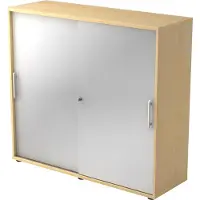 Hjh OFFICE PRO BETA 1753S - Esdoorn/Zilver Hoogte van de map | 3 OH Schuifwandkast Rail handvat (kunststof)
