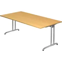 Hjh OFFICE PRO BELA 2E S - Beuken 200 x 100