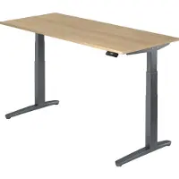 Hjh OFFICE PRO XBHM 19 GC - 180 x 80 Eiken Tafelhoogte I Elektrisch in hoogte verstelbaar