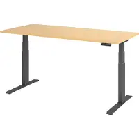 Hjh OFFICE PRO XDKB 19 G - Esdoorn 180 x 80 Tafelhoogte I Elektrisch in hoogte verstelbaar