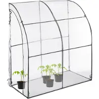 Relaxdays kweekkas - begaanbaar - plantenkas - pvc-folie - hoog - serre - transparant
