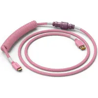 Glorious Spiraalsnoer Prisma Roze, USB-C naar USB-A spiraalsnoer (1.37 m, USB 2.0), USB-kabel