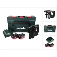 Metabo Boormachine + slagboor, BH 18 LTX BL 16 Akku Bohrhammer 18 V 1.3 J SDS-plus Brushless + 2x Akku 8,0 Ah + Ladegerät + (Oplaadbare batterij)