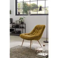 SalesFever fauteuil XXL fluweel/houtlook