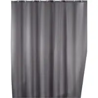 Wenko Douchegordijn polyester 180x200cm 100% polyester met anti schimmel behandeling grijs