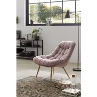 SalesFever fauteuil XXL fluweel/houtlook