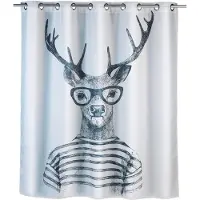 Wenko Douchegordijn Mr. Deer Hoogte 180 cm