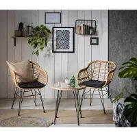 Möbilia zitgroep met 2 stoelen en bijzettafel