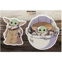 Komar Wandfolie Star Wars The Child - afm. 50 x 70 cm zelfklevend, wandstickers, kinderkamer (2-delig)