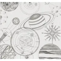 Komar Vliesbehang Digitale print vlies - Cosmos Sketch - Afmeting 300 x 280 cm