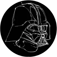 Komar Fotobehang Zelfklevend vlies - Star Wars Ink Vader - Afmeting 125 x 125 cm