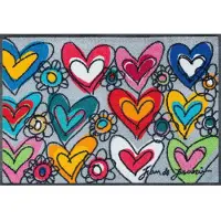 Kleen-Tex Mat With Love Inloopmat, motief harten, antislip, wasbaar