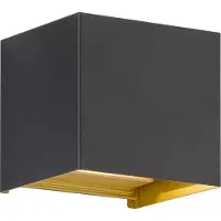 FISCHER&HONSEL GMBH Wandlamp Thore Zwart Goud 2x3w