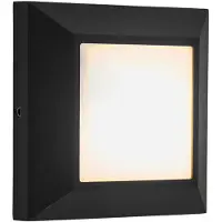 Lutec Wandlamp Helena zwart vierkant