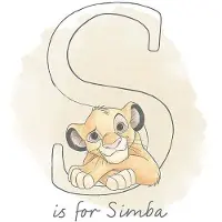 Komar Poster S Zoals Simba - 40x50 Cm - Beige