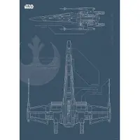 Komar Poster Star Wars Blauwdruk X -wing 50 X 70 Cm