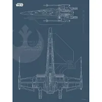 Komar Poster Star Wars Blauwdruk X -wing 30 X 40 Cm