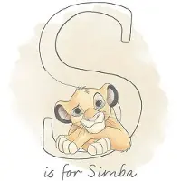 Komar Poster S Zoals Simba - 30x40 Cm - Beige