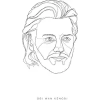 Komar Poster Star Wars Classic Force Faces Obi Wan 40 X 50 Cm
