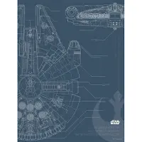Komar Poster Star Wars Blauwdruk Falcon 30 X 40 Cm