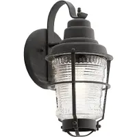 Kichler LED Wand Buitenlamp Chance Harbor | 1X E27 Max 60W | IP44 | Dimbaar | Weathered Zinc